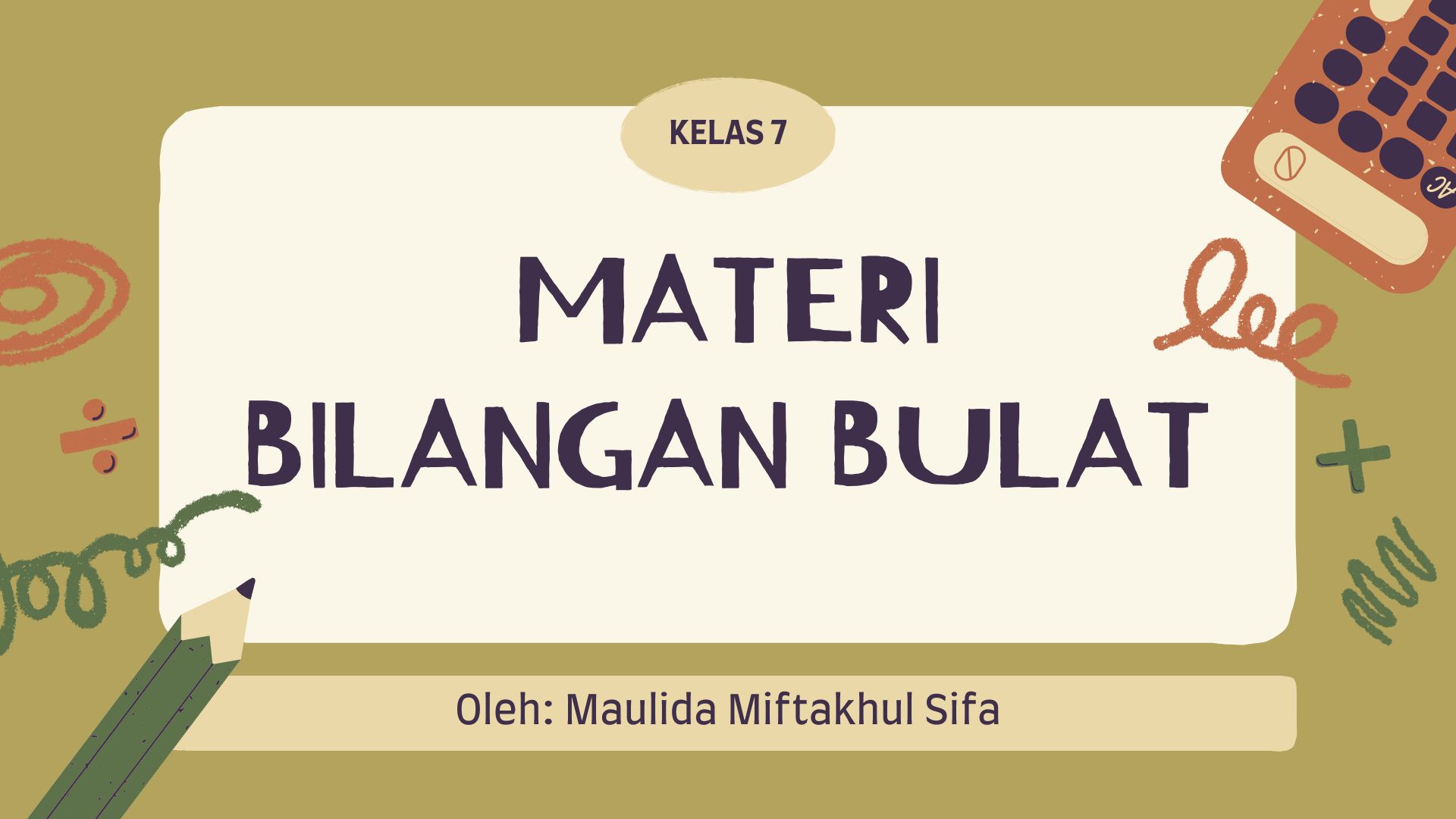 Matematika Kelas VII SMP - Materi Bilangan Bulat